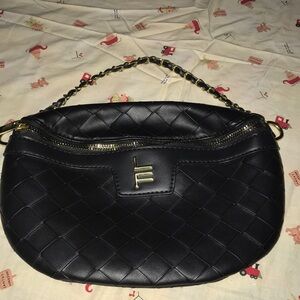 Black & gold London fog wristlet type bag